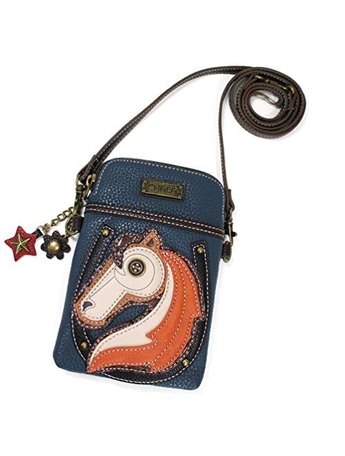 Chala Crossbody Cell Phone Purse - Women PU Leather Multicolor Handbag with Adjustable Strap