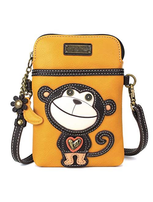 Chala Crossbody Cell Phone Purse - Women PU Leather Multicolor Handbag with Adjustable Strap