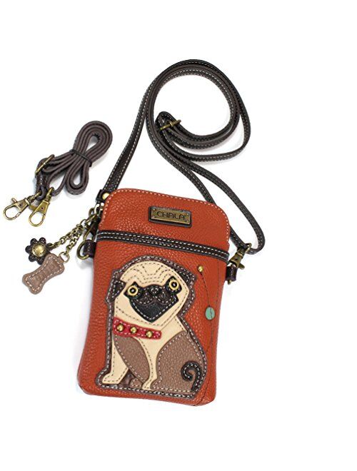 Chala Crossbody Cell Phone Purse - Women PU Leather Multicolor Handbag with Adjustable Strap