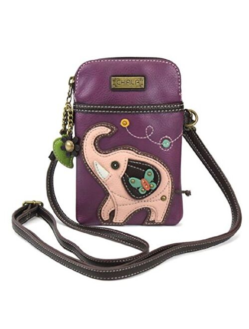 Chala Crossbody Cell Phone Purse - Women PU Leather Multicolor Handbag with Adjustable Strap