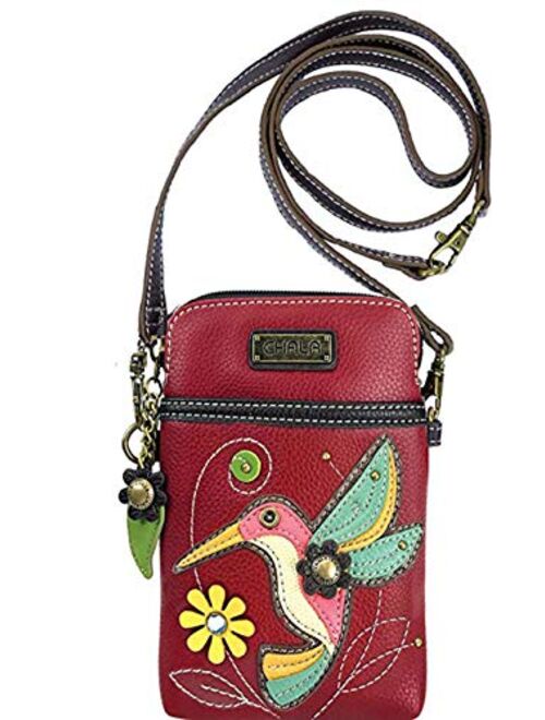 Chala Crossbody Cell Phone Purse - Women PU Leather Multicolor Handbag with Adjustable Strap