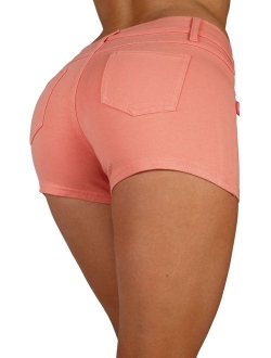 Basic Booty Shorts Premium Stretch French Terry with Gentle Butt Lift Stitching