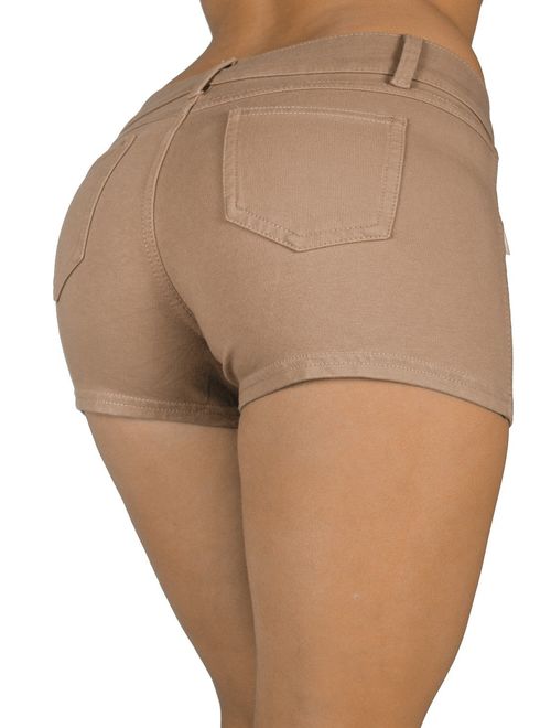 Basic Booty Shorts Premium Stretch French Terry with Gentle Butt Lift Stitching