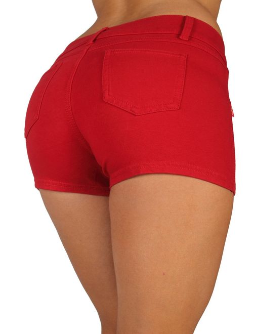 Basic Booty Shorts Premium Stretch French Terry with Gentle Butt Lift Stitching