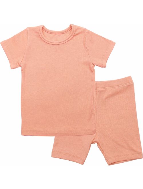 AVAUMA Newborn Baby Little Boys Girls Snug-Fit Pajamas Summer Winter Short/Long Sleeve Sets Pjs Kids Clothes