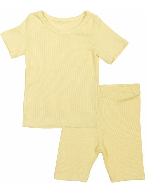 AVAUMA Newborn Baby Little Boys Girls Snug-Fit Pajamas Summer Winter Short/Long Sleeve Sets Pjs Kids Clothes