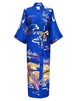 Swhiteme Women's Kimono Robe, Long