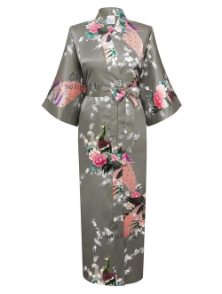 Swhiteme Women's Kimono Robe, Long