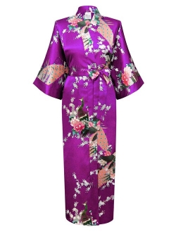 Swhiteme Women's Kimono Robe, Long