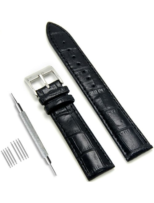 CIVO Genuine Leather Watch Bands Top Calf Grain Leather Watch Strap 16mm 18mm 20mm 22mm 24mm for Men and Women