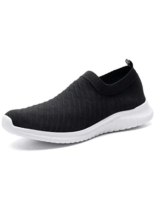 konhill Women's Casual Walking Shoes Breathable Mesh Work Slip-on Sneakers