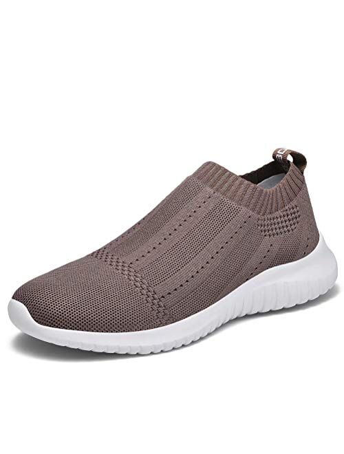 konhill Women's Casual Walking Shoes Breathable Mesh Work Slip-on Sneakers