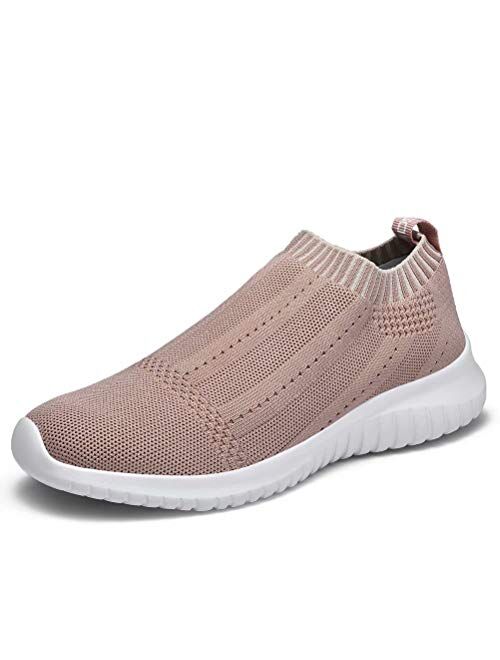 konhill Women's Casual Walking Shoes Breathable Mesh Work Slip-on Sneakers