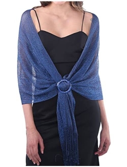 MissShorthair Sparkle Shawls and Wraps for Evening Eresses, Party Scarfs for Women Dress Shawl