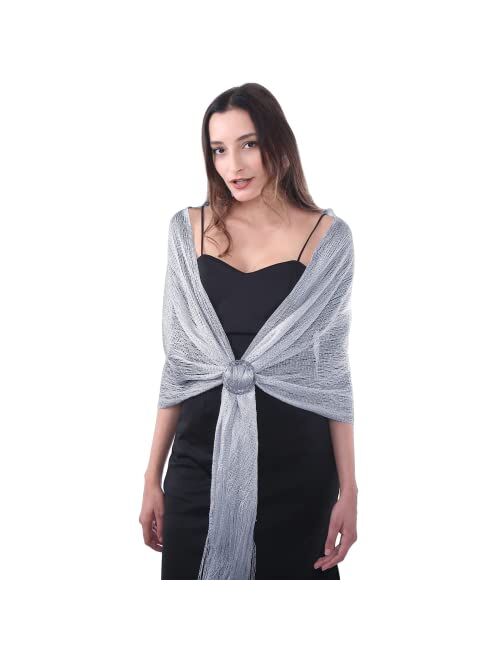 MissShorthair Sparkle Shawls and Wraps for Evening Eresses, Party Scarfs for Women Dress Shawl