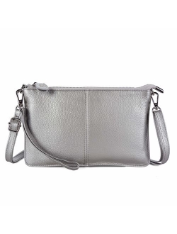 Befen Women's Leather Wristlet Mini Crossbody Bag, Small Shoulder Bag Clutch Purse with Card Slots