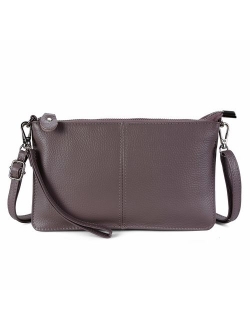 Befen Women's Leather Wristlet Mini Crossbody Bag, Small Shoulder Bag Clutch Purse with Card Slots