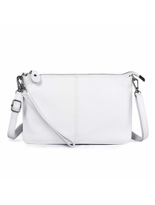 Befen Women's Leather Wristlet Mini Crossbody Bag, Small Shoulder Bag Clutch Purse with Card Slots