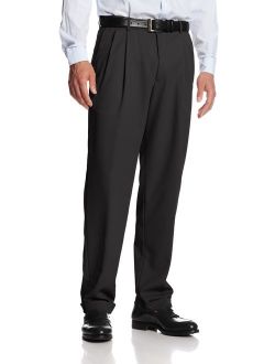 mens Mynx Gabardine Hidden Expandable Waistband Classic Fit Front Pleated Dress Pant