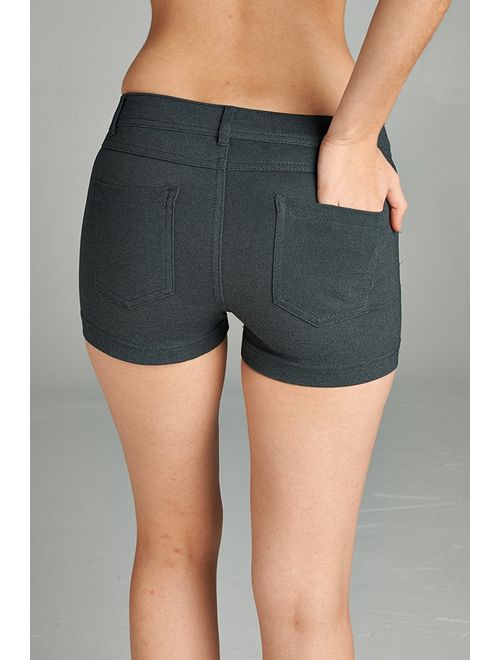 Emmalise Women's Summer Casual Stretchy Shorts, Junior Sizing