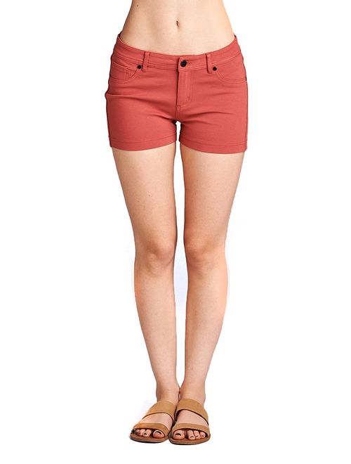 Emmalise Women's Summer Casual Stretchy Shorts, Junior Sizing