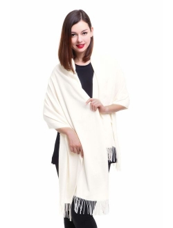 REEMONDE Large Extra Soft Cashmere Blend Women Pashmina Shawl Wrap Stole Scarf