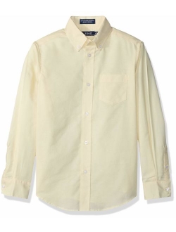 Boys' Long Sleeve Solid Button-Down Oxford Shirt