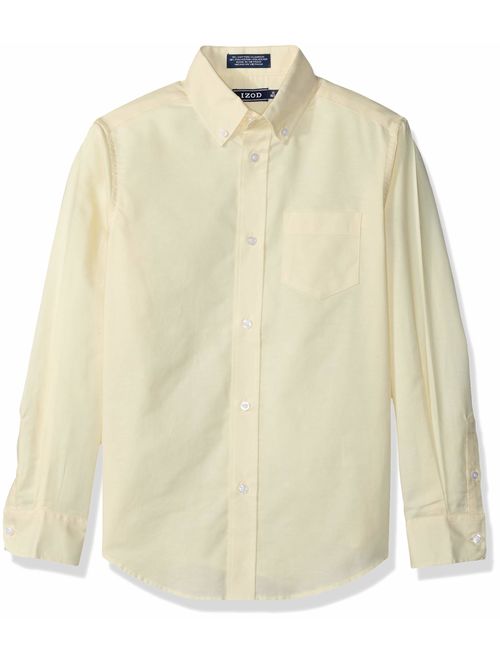 Izod Boys' Long Sleeve Solid Button-Down Oxford Shirt