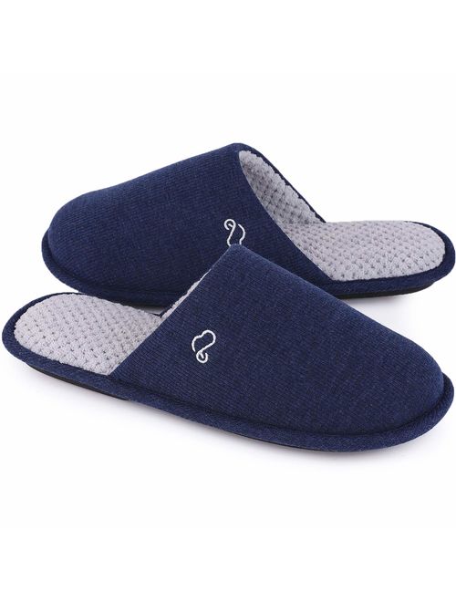 Men's Comfy Classic Memory Foam Knit Scuff