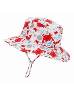 jerague Kids Toddler Baby Summer Bucket Sun Hat Breathable Adjustable Fisherman Hats