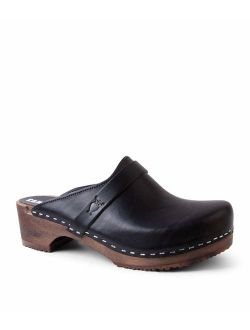 Swedish Low Heel Wooden Clog Mules for Women | Tokyo