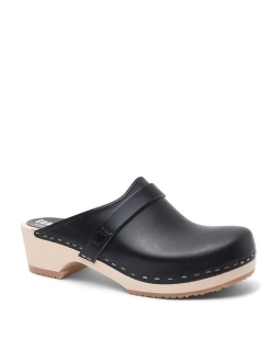 Swedish Low Heel Wooden Clog Mules for Women | Tokyo