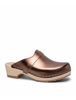 Swedish Low Heel Wooden Clog Mules for Women | Tokyo