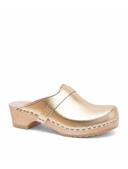 Swedish Low Heel Wooden Clog Mules for Women | Tokyo