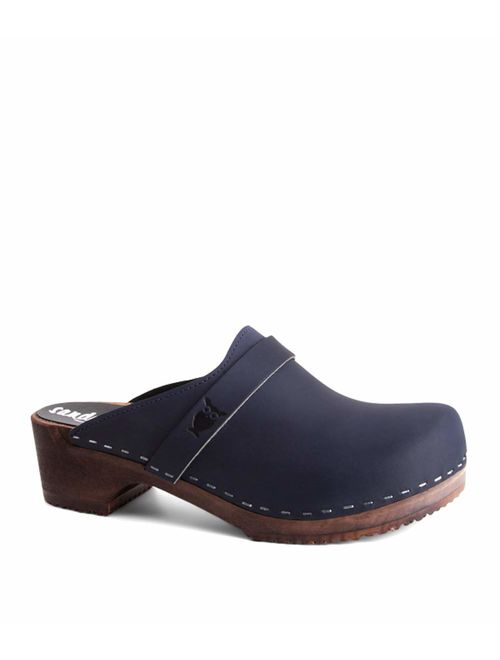 Sandgrens Swedish Low Heel Wooden Clog Mules for Women | Tokyo