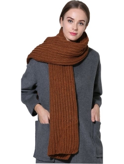 Women Men Winter Thick Cable Knit Wrap Chunky Warm Scarf All Colors