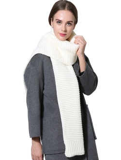 Women Men Winter Thick Cable Knit Wrap Chunky Warm Scarf All Colors