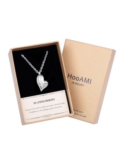 HooAMI Dad Forever in My Heart Cremation Jewelry Keepsake Memorial Urn Necklace