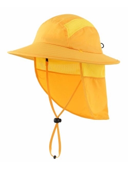 Home Prefer UPF 50+ Boys Sun Hat with Neck Flap Summer Beach Hat Kids Safari Hat