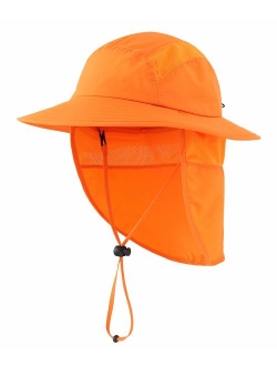 Home Prefer UPF 50+ Boys Sun Hat with Neck Flap Summer Beach Hat Kids Safari Hat