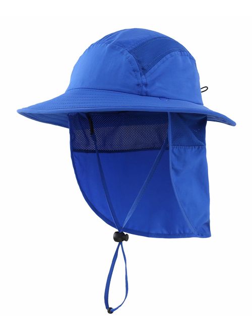 Home Prefer UPF 50+ Boys Sun Hat with Neck Flap Summer Beach Hat Kids Safari Hat