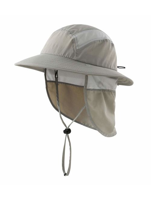 Home Prefer UPF 50+ Boys Sun Hat with Neck Flap Summer Beach Hat Kids Safari Hat