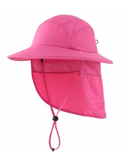 Home Prefer UPF 50+ Boys Sun Hat with Neck Flap Summer Beach Hat Kids Safari Hat