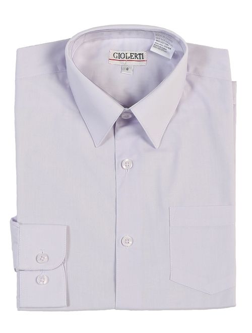 Gioberti Boys Long Sleeve Solid Dress Shirt