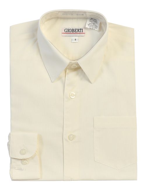 Gioberti Boys Long Sleeve Solid Dress Shirt