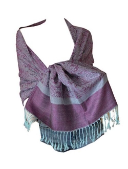 SCARF_TRADINGINC Paisley Jacquard Pashmina Scarf Wrap Stole