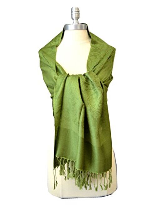 SCARF_TRADINGINC Paisley Jacquard Pashmina Scarf Wrap Stole