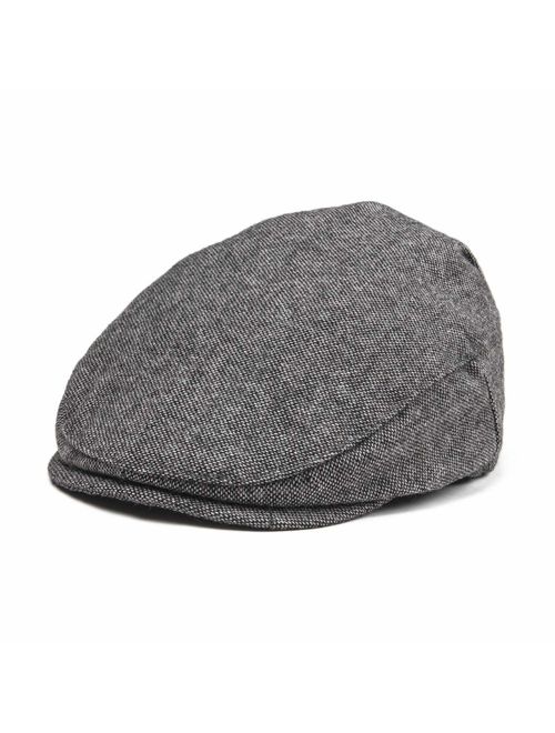 JANGOUL Kids Wool Tweed Flat Cap Herringbone Boy Girl Newsboy Caps Infant Toddler Child Youth Beret Hat Ivy Gatsby Cap