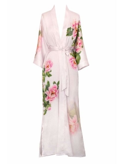 KIM+ONO Women's Kimono Robe Long - Watercolor Floral