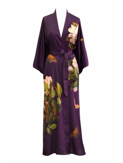 KIM+ONO Women's Kimono Robe Long - Watercolor Floral